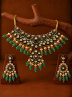 Green choker Polki set