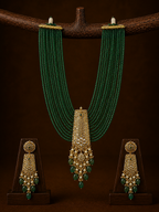 Green Beaded Tie Set