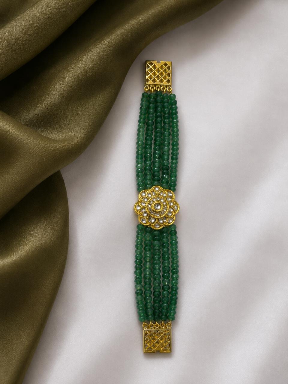 Emerald Royale Polki Bracelet