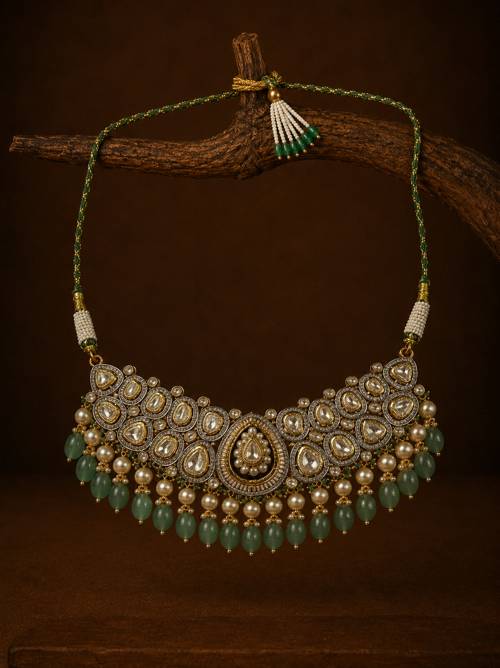 Classic Green Polki Choker