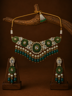 Green Bloom Polki Choker