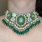 Green Bloom Polki Choker