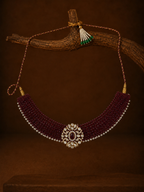 Ruby Bead Polki Chik Patti