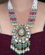 Classic Emerald Polki Pendant