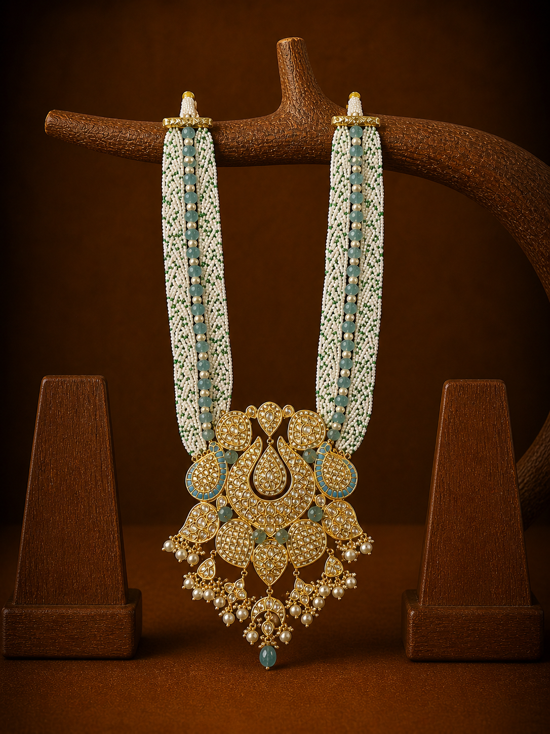 Polki Pendant Set