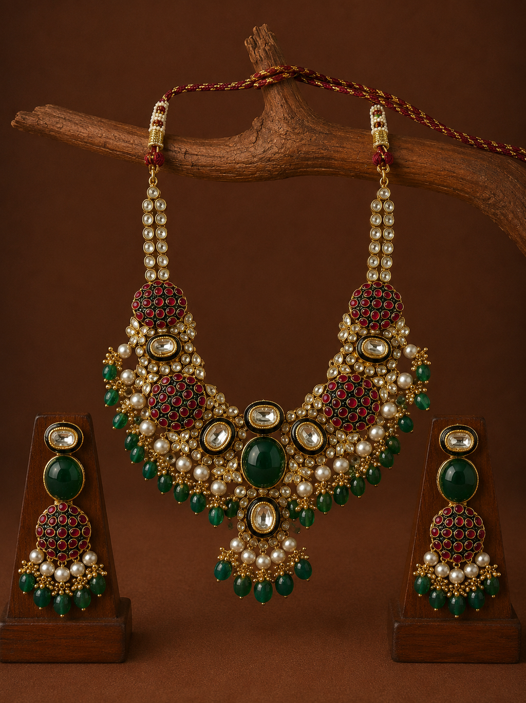 Ruby Emerald Polki guluband