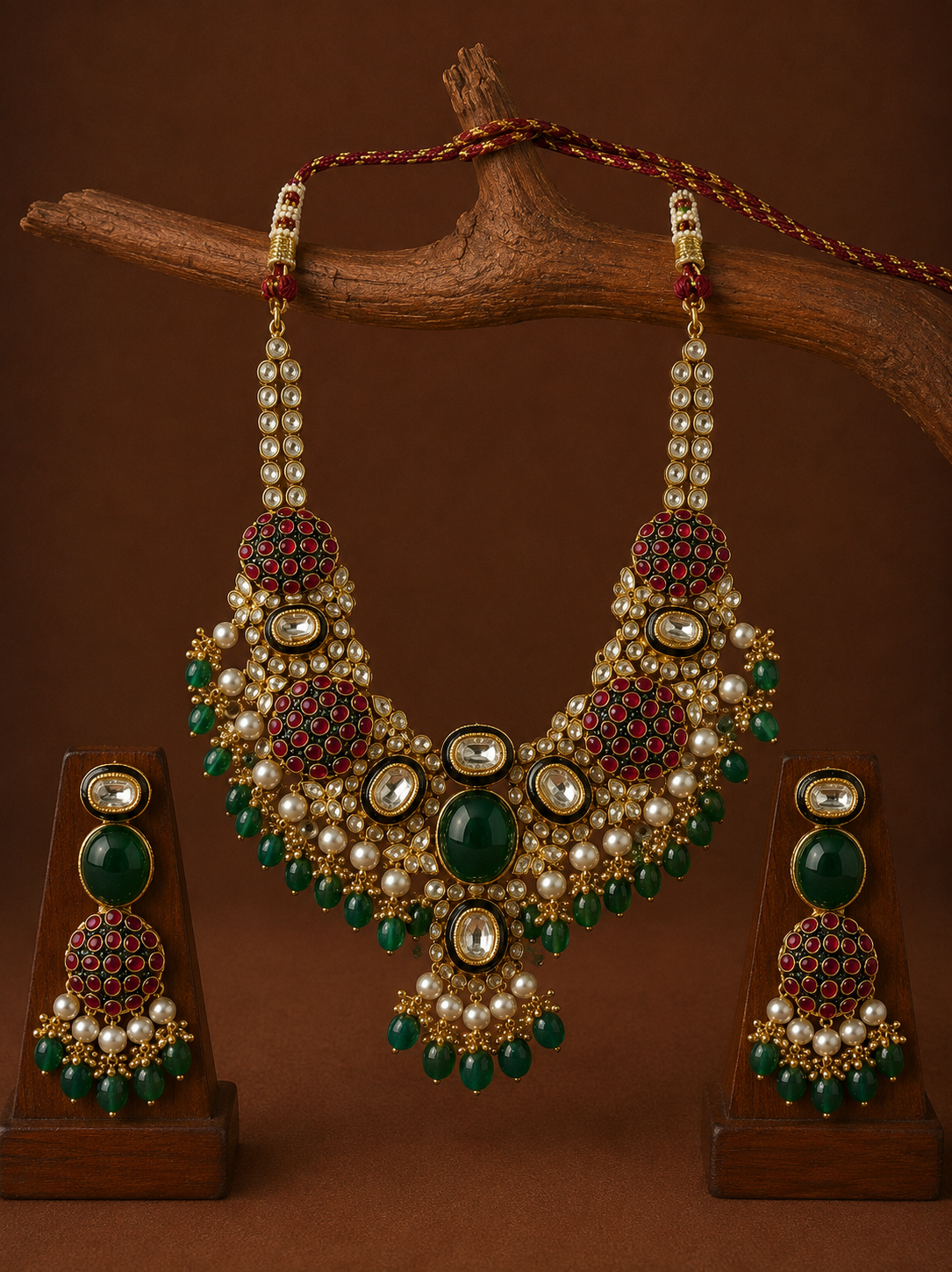 Ruby Emerald Polki guluband