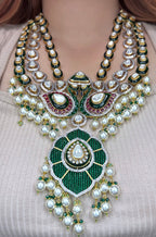 Layered Polki Pendant Set