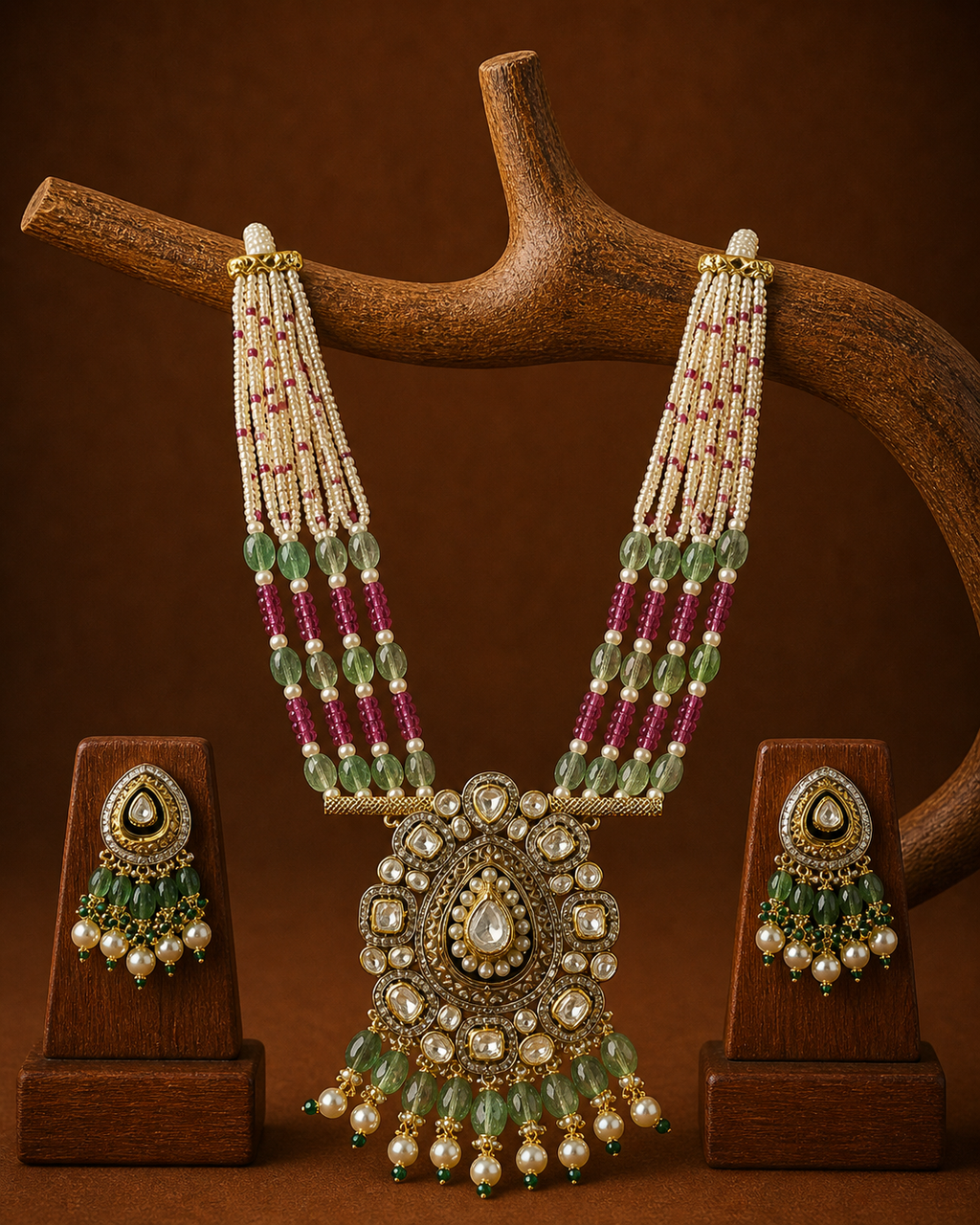 Polki Pendant Set