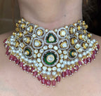 Ruby Pearl Polki Choker