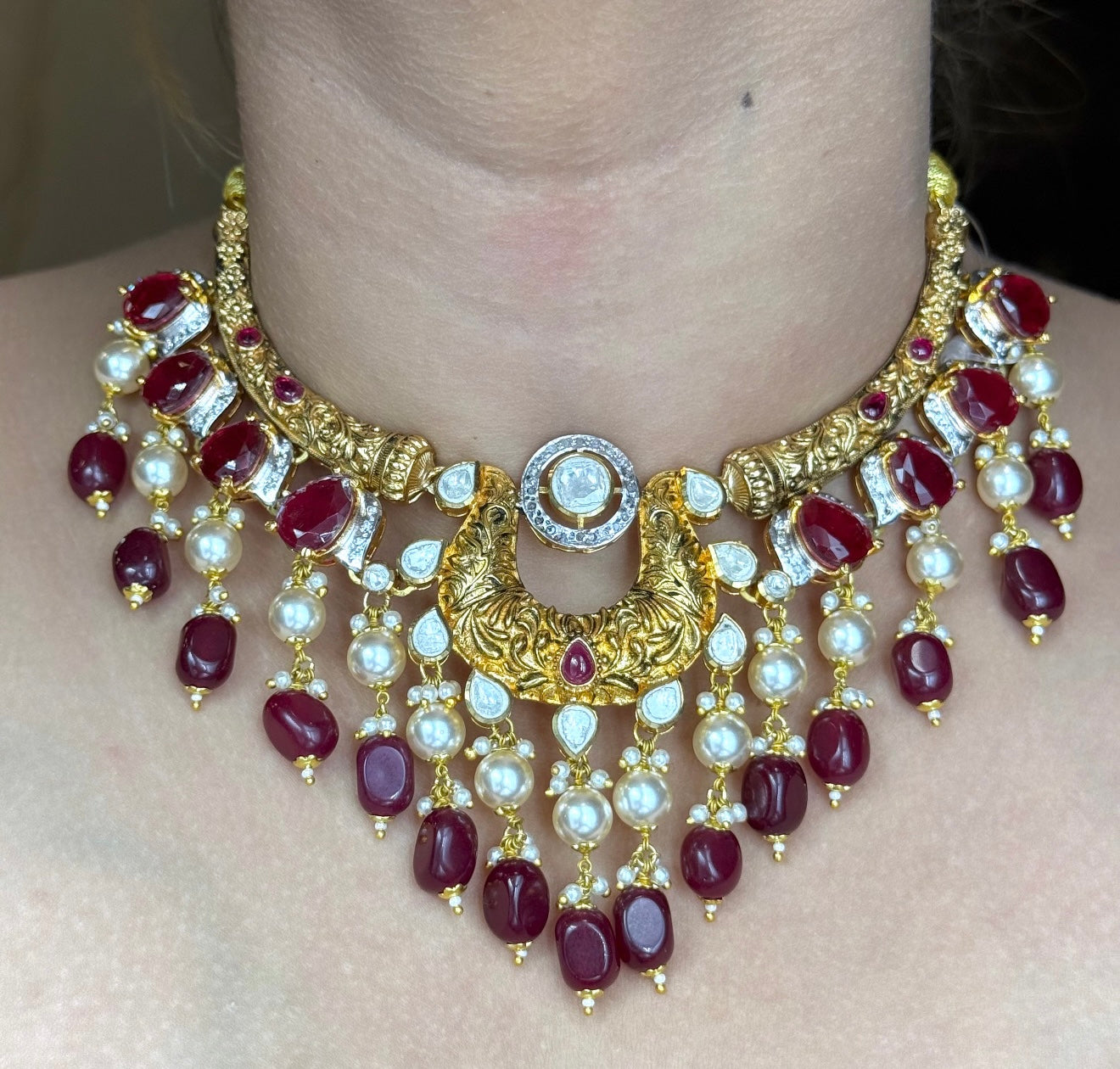 Ruby Polki Guluband