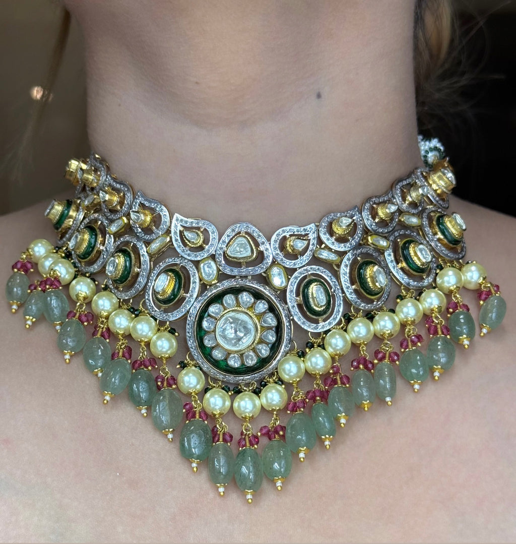 Emerald Polki Choker