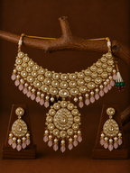 Blush Pearl Polki Pendant Choker