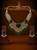 Emerald Polki Chikpatti Set