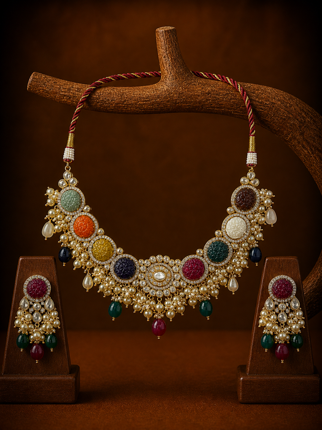 Navratan Polki Set
