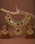Navratan Polki Necklace