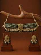 Pearl Polki Chikpatti Set