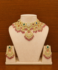 Pink Navratan Polki Set
