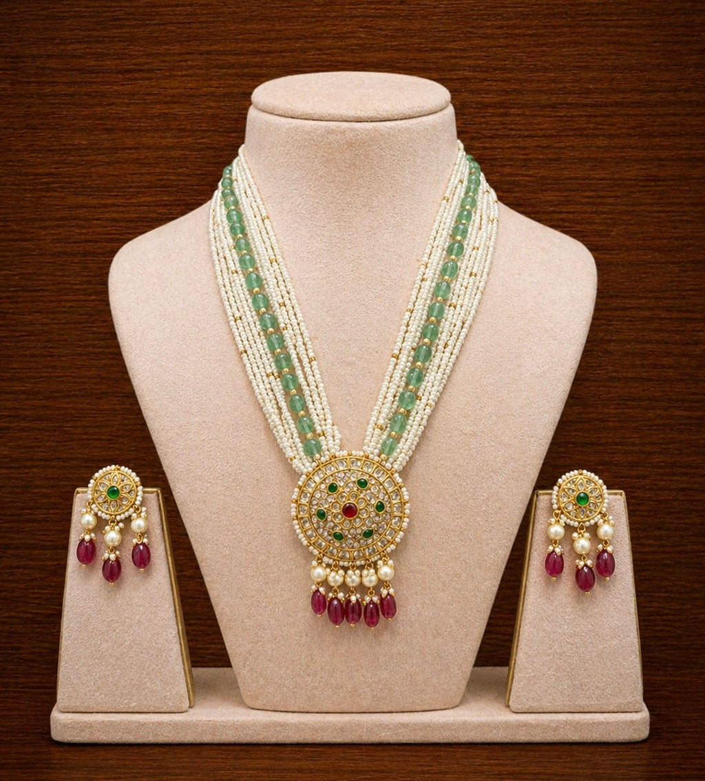 Polki Pendant Set