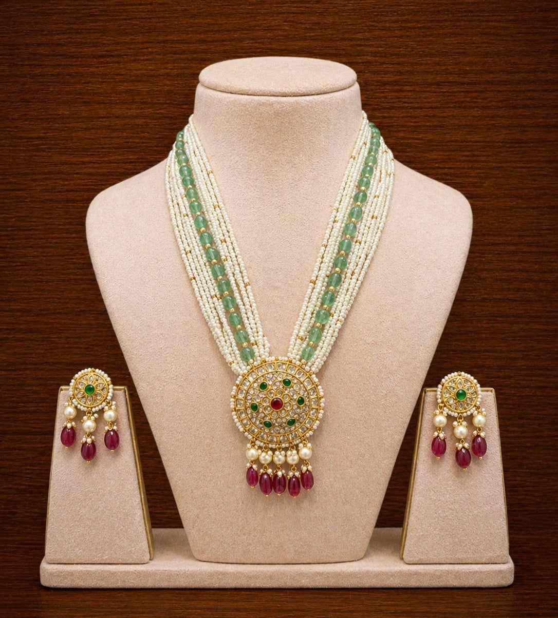 Polki Pendant Set