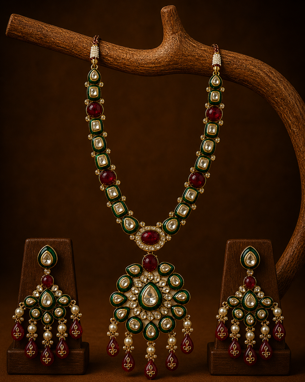 Polki Pendant Set