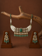 Emerald Polki Chick Patti Set