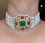 Navratan Pearl Polki Chik Patti