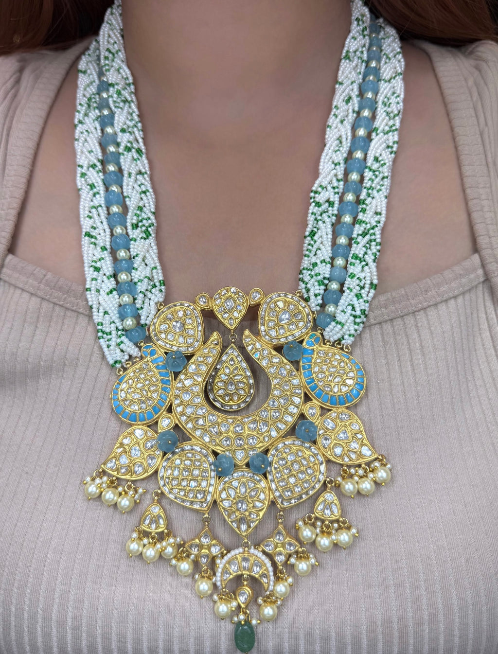 Polki Pendant Set