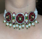 Emerald Ruby Polki Chikpatti