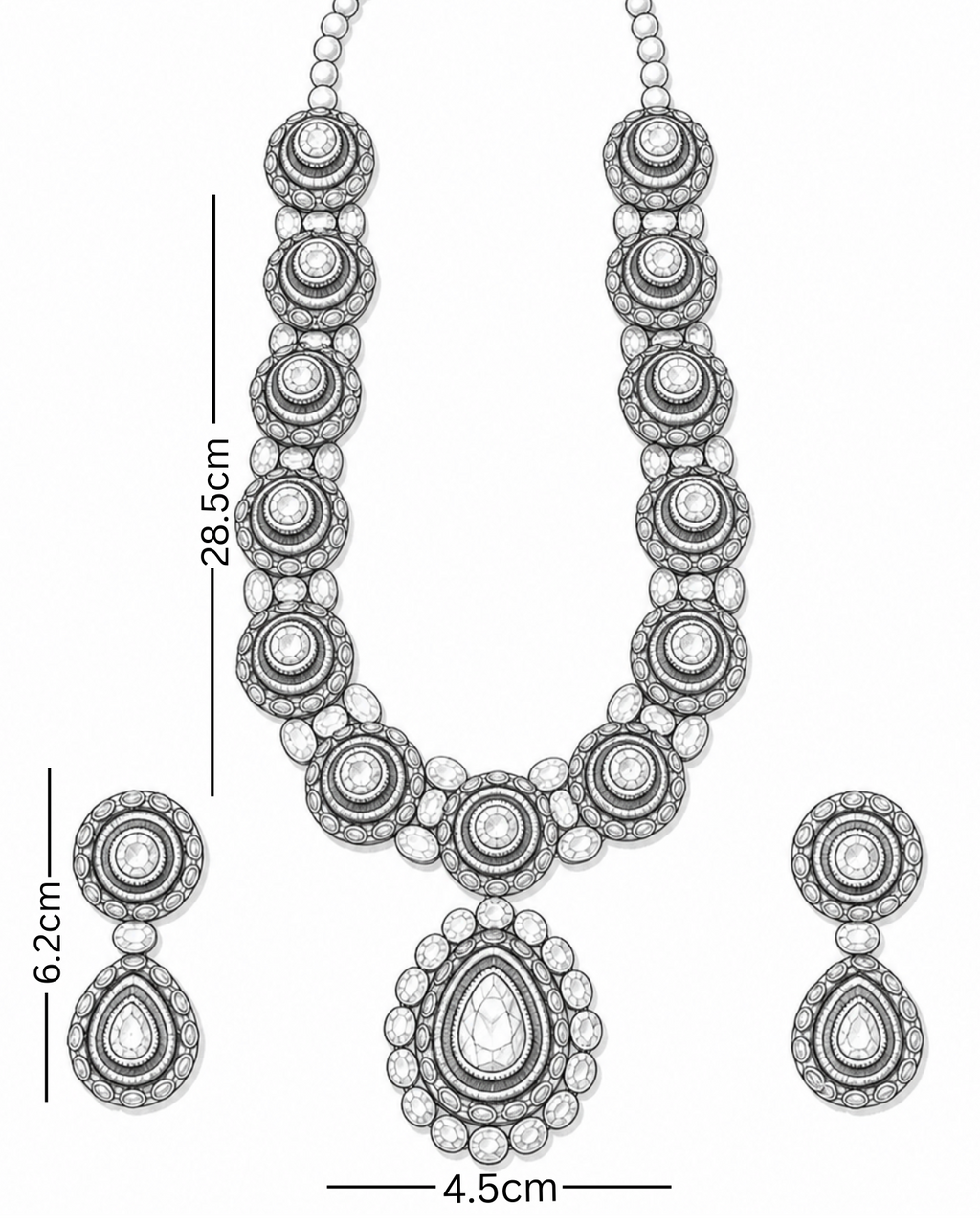 Polki Pendant Set