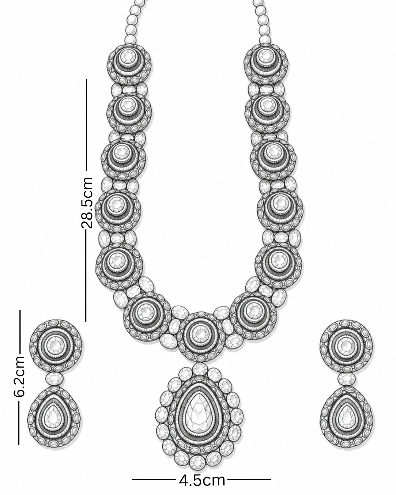 Polki Pendant Set