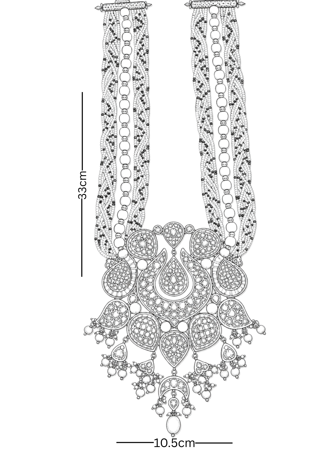 Polki Pendant Set