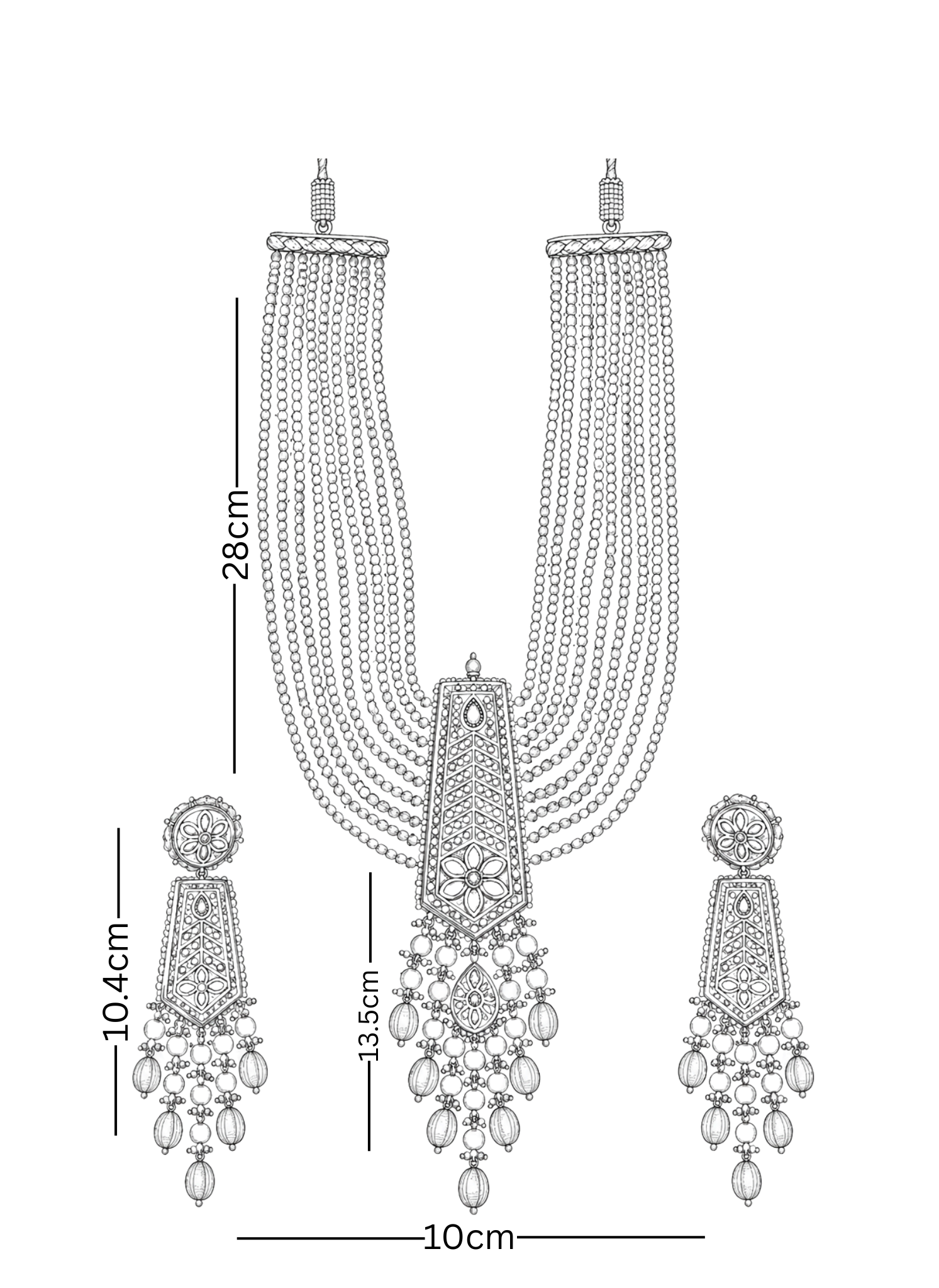 Green Beaded Tie Set