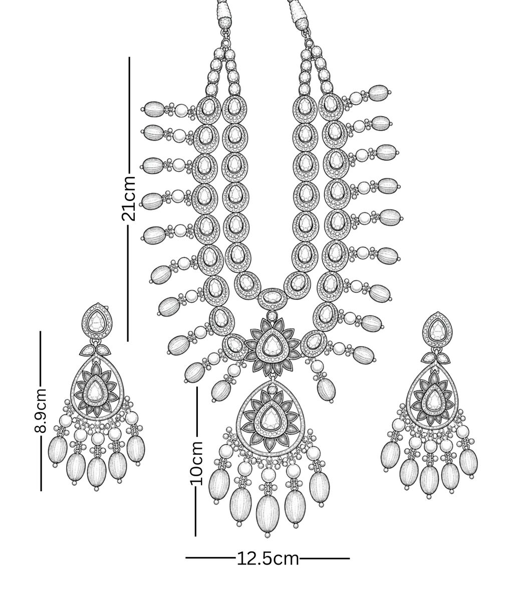 Two-Layer Polki Pendant Set