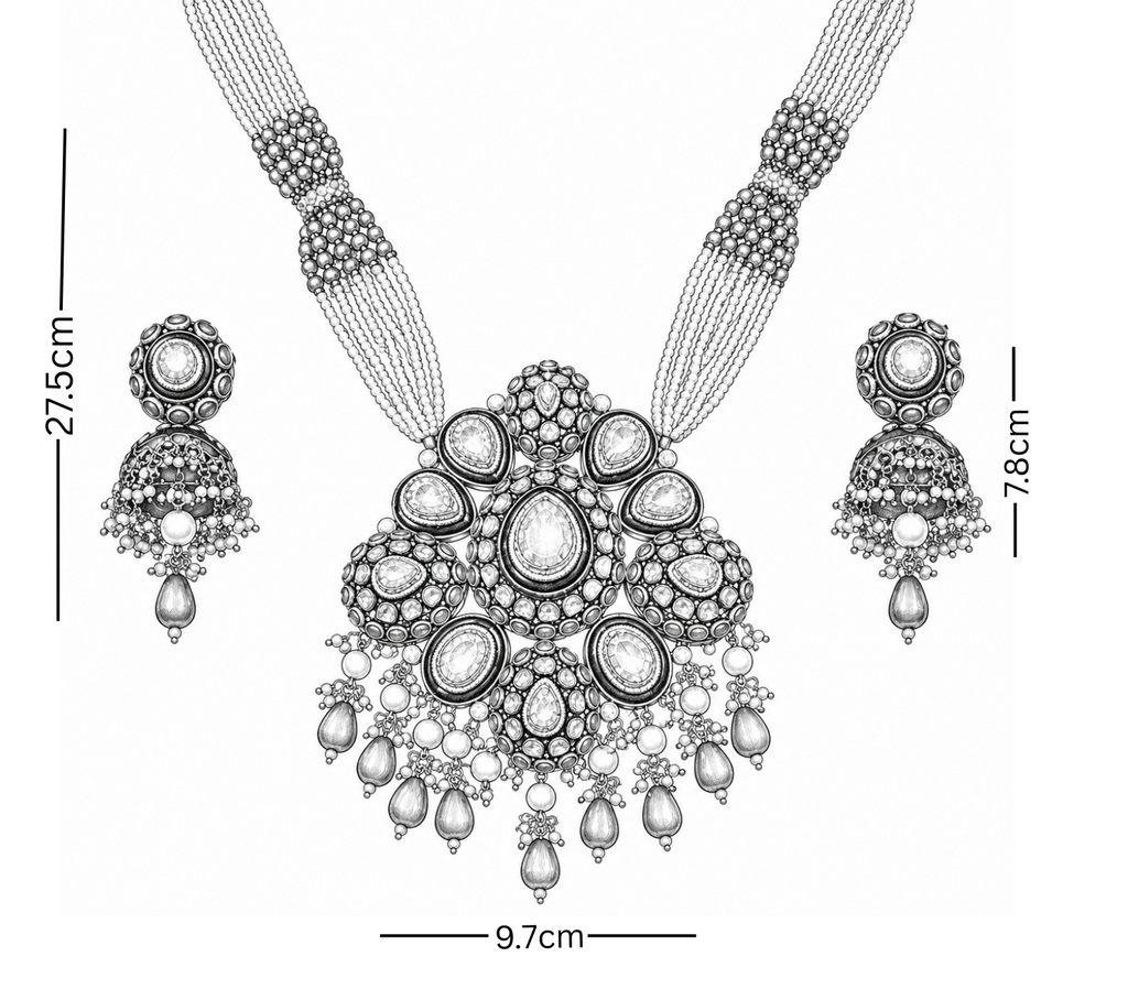Polki Pendant Set