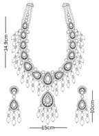 Emerald Polki Long Pendant Set