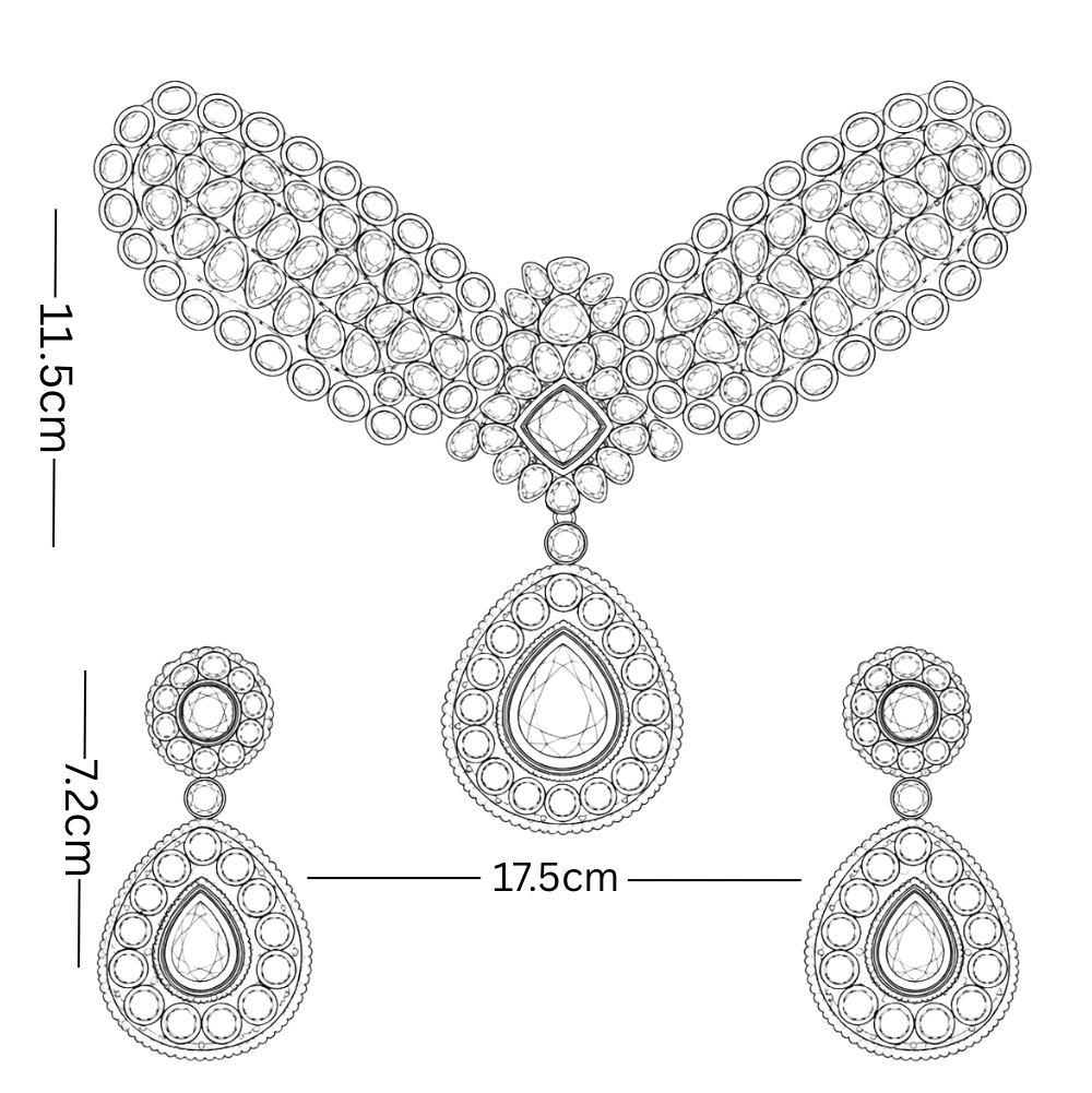Emerald Polki Collar Set