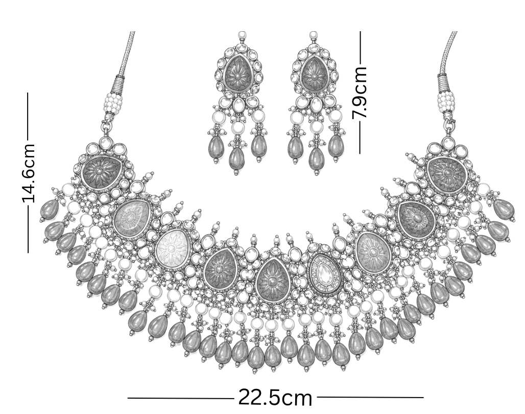 Red Navratan Guluband Set
