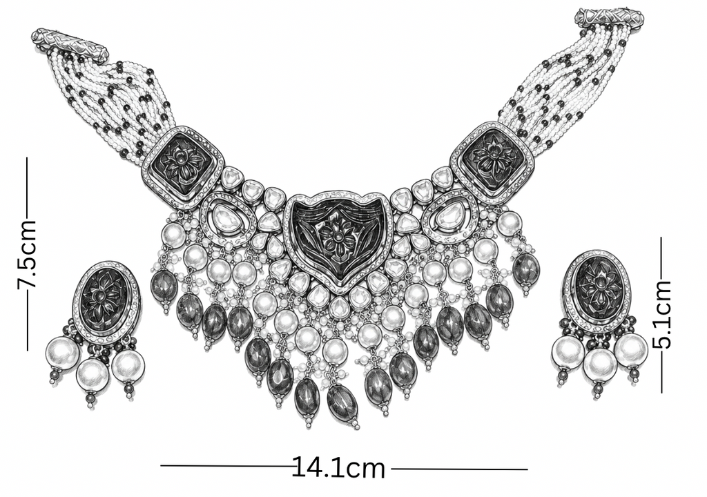 Emerald Polki Chikpatti Set