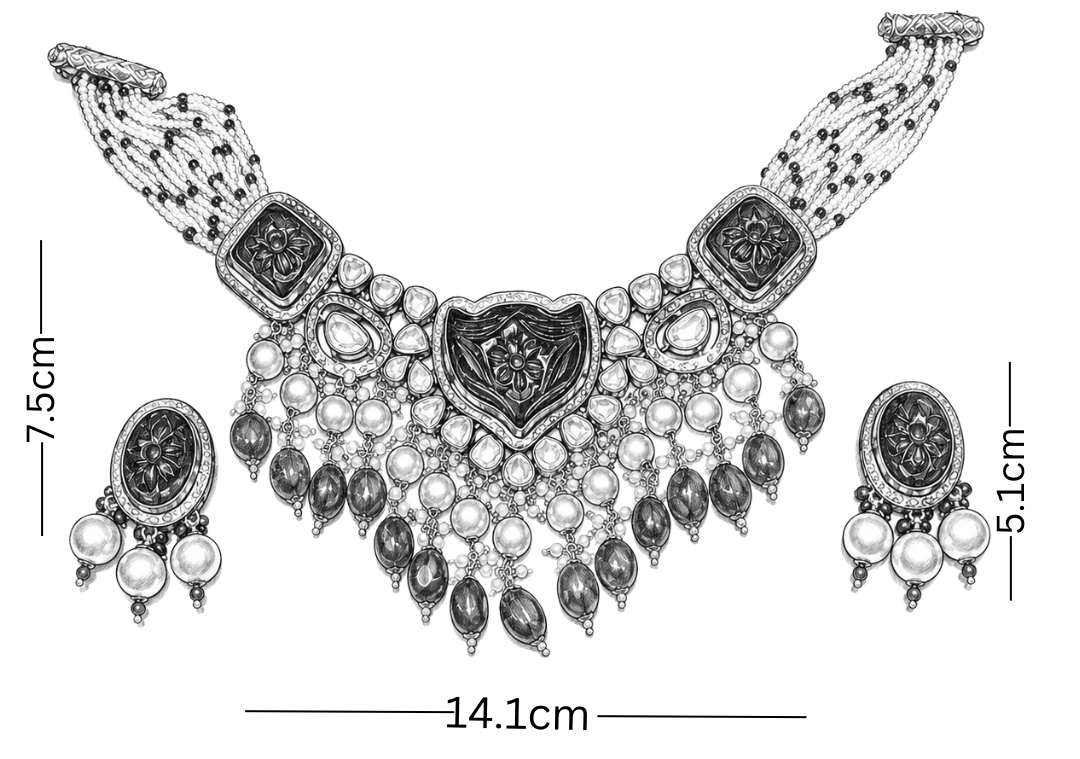 Emerald Polki Chikpatti Set