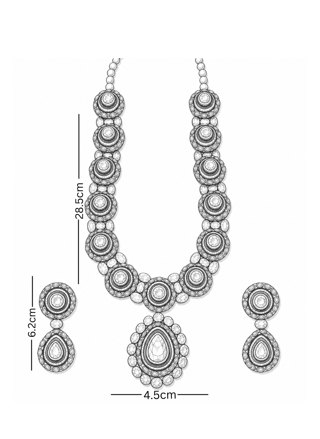 Polki Pendant Set