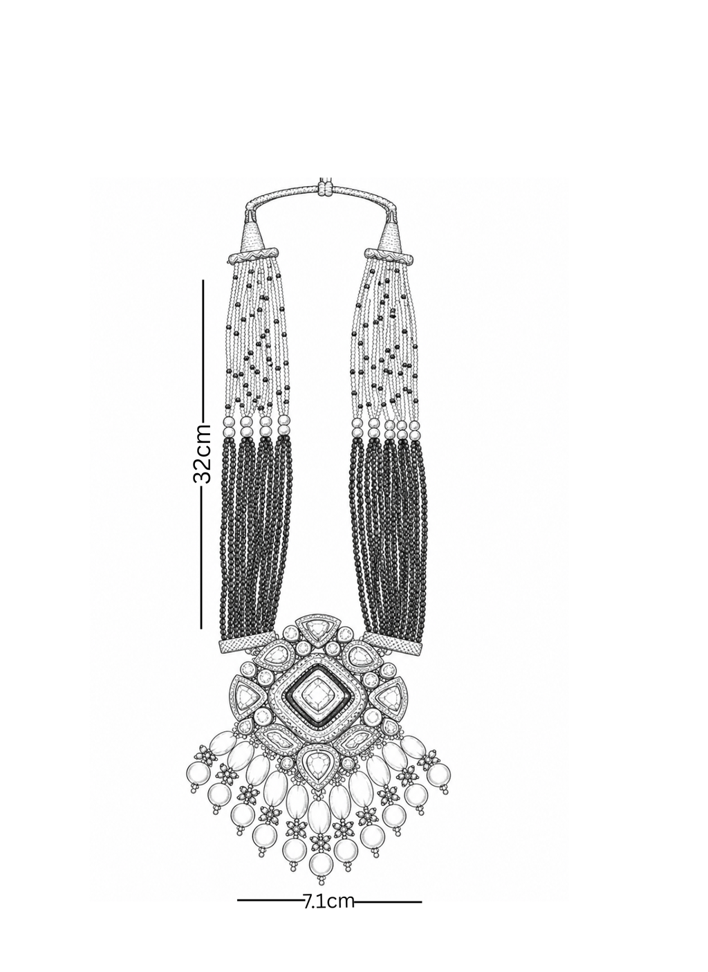 Polki Pendant Set