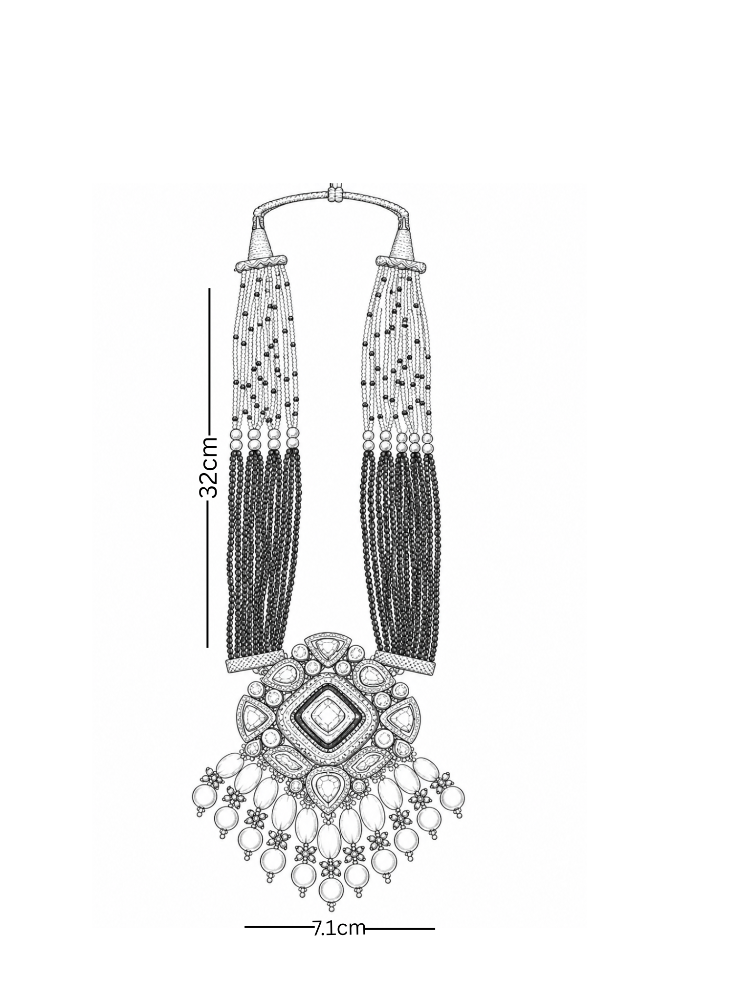 Polki Pendant Set
