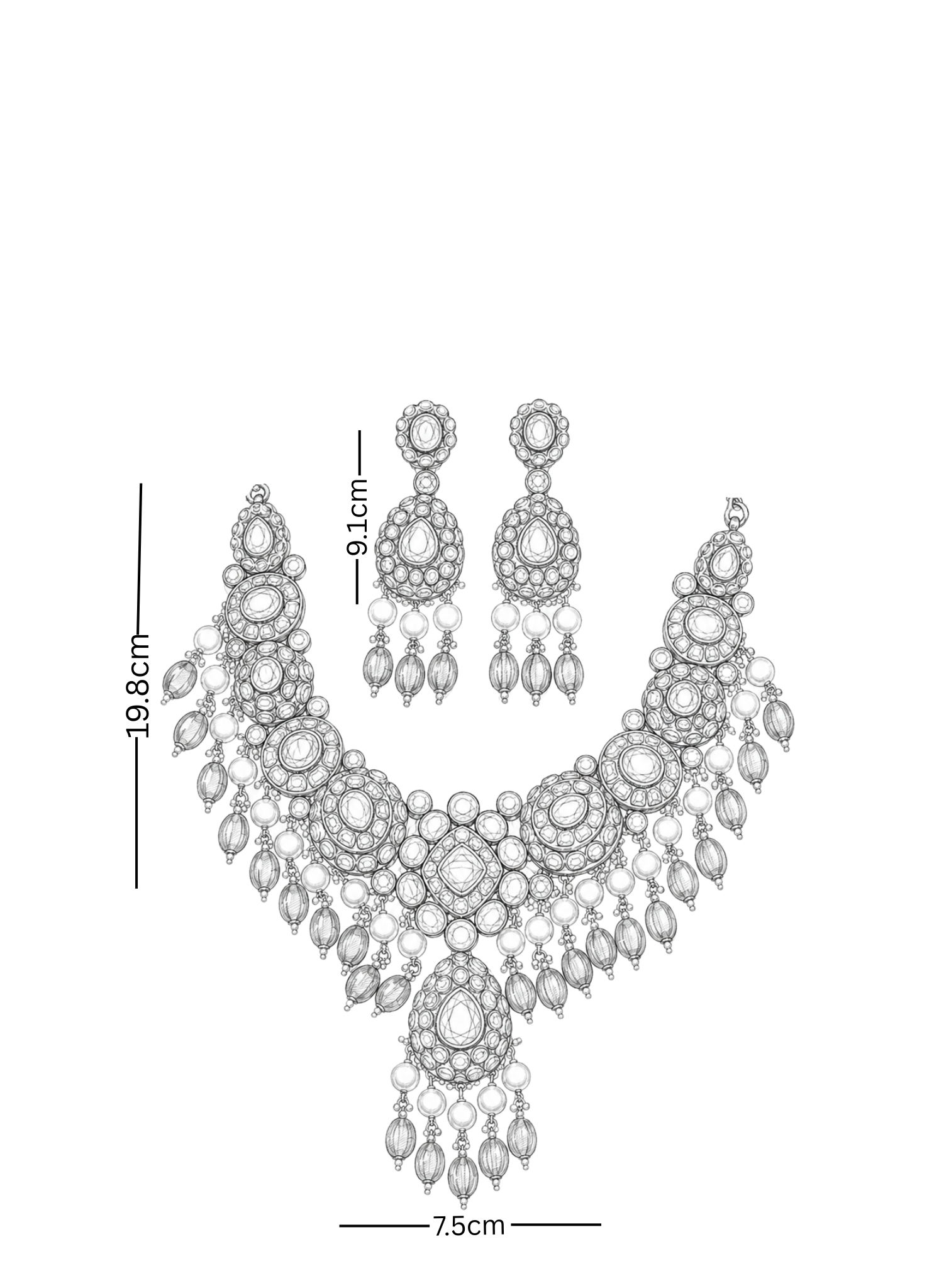 Polki Necklace Set