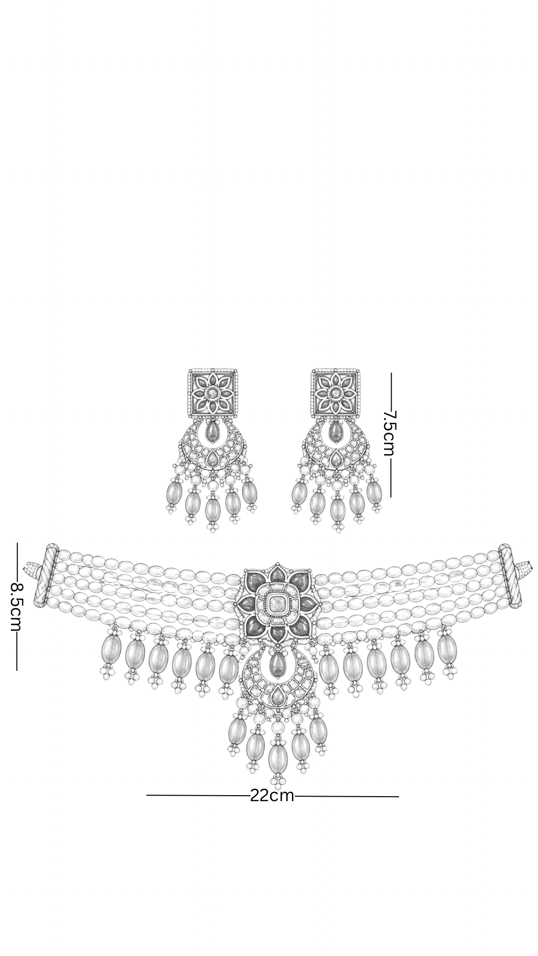 Polki Necklace Set