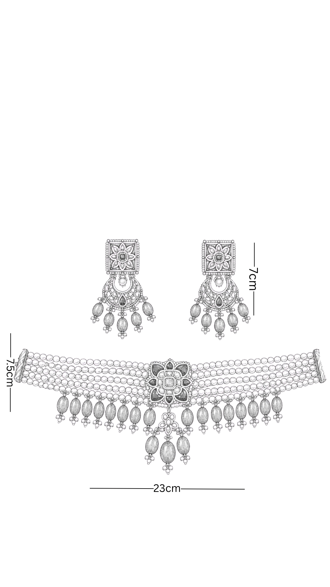 Polki Necklace Set