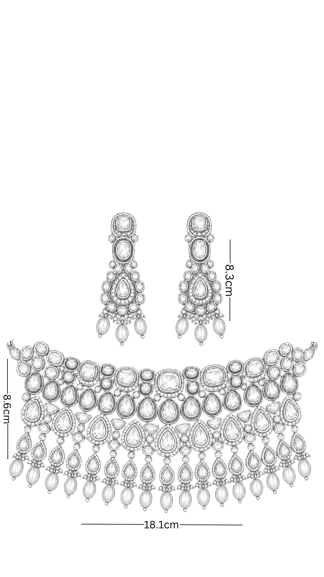 Polki Necklace Set