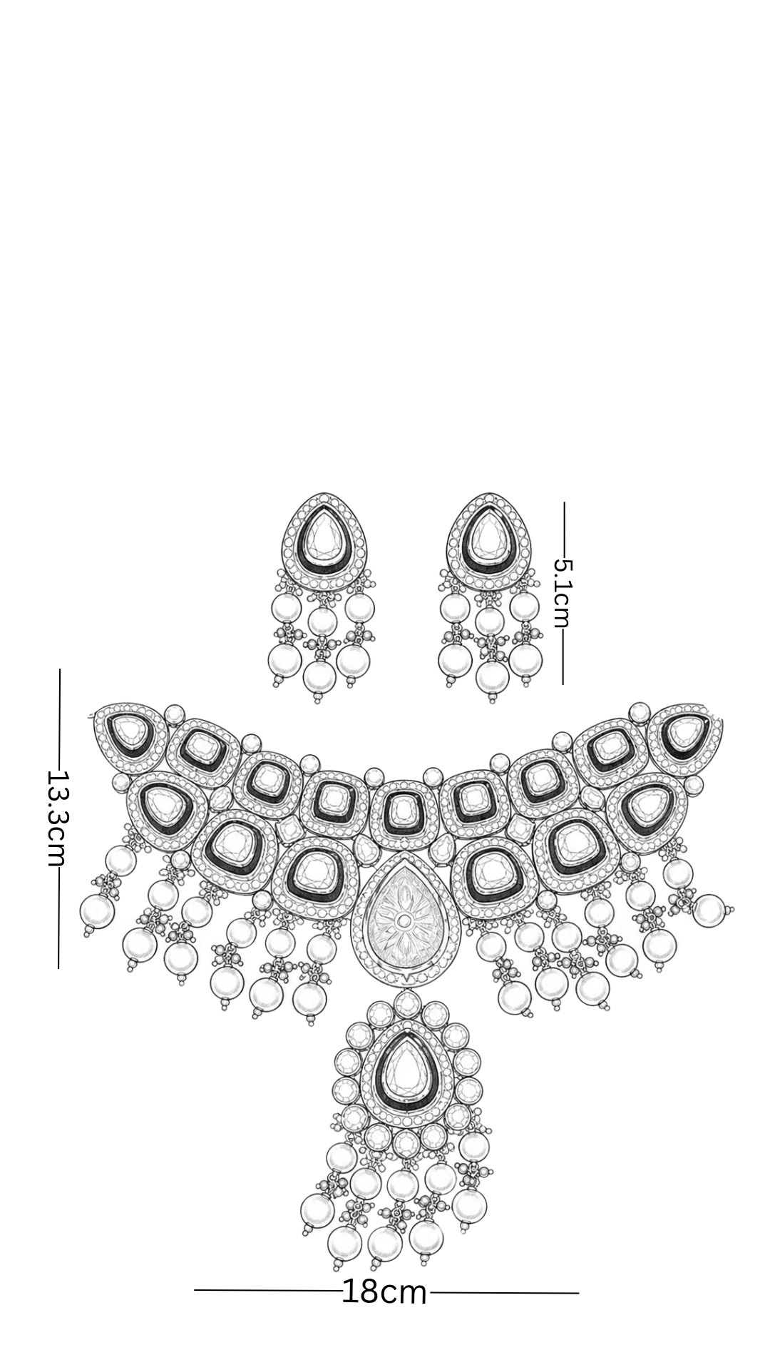 Polki Necklace Set