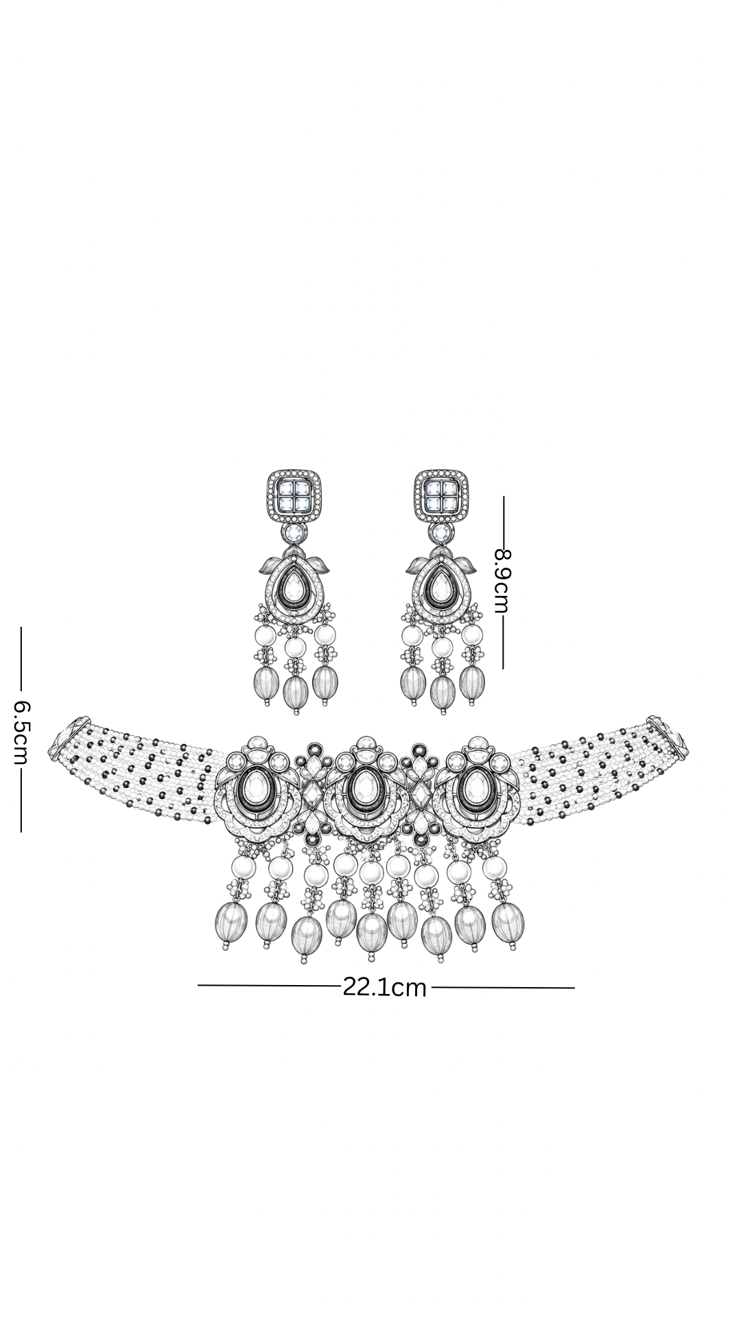Polki Necklace Set