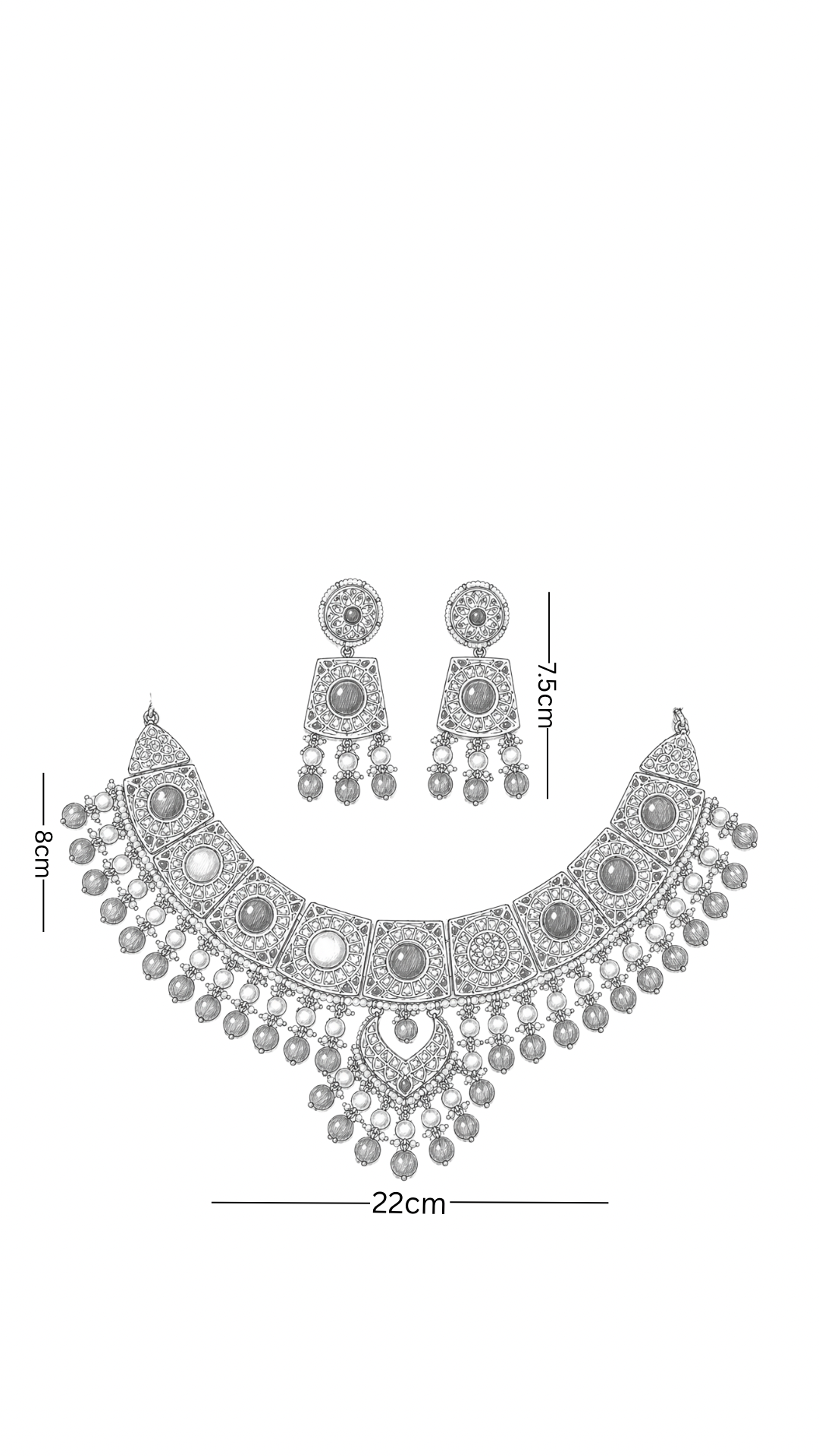 Polki Navratan Set